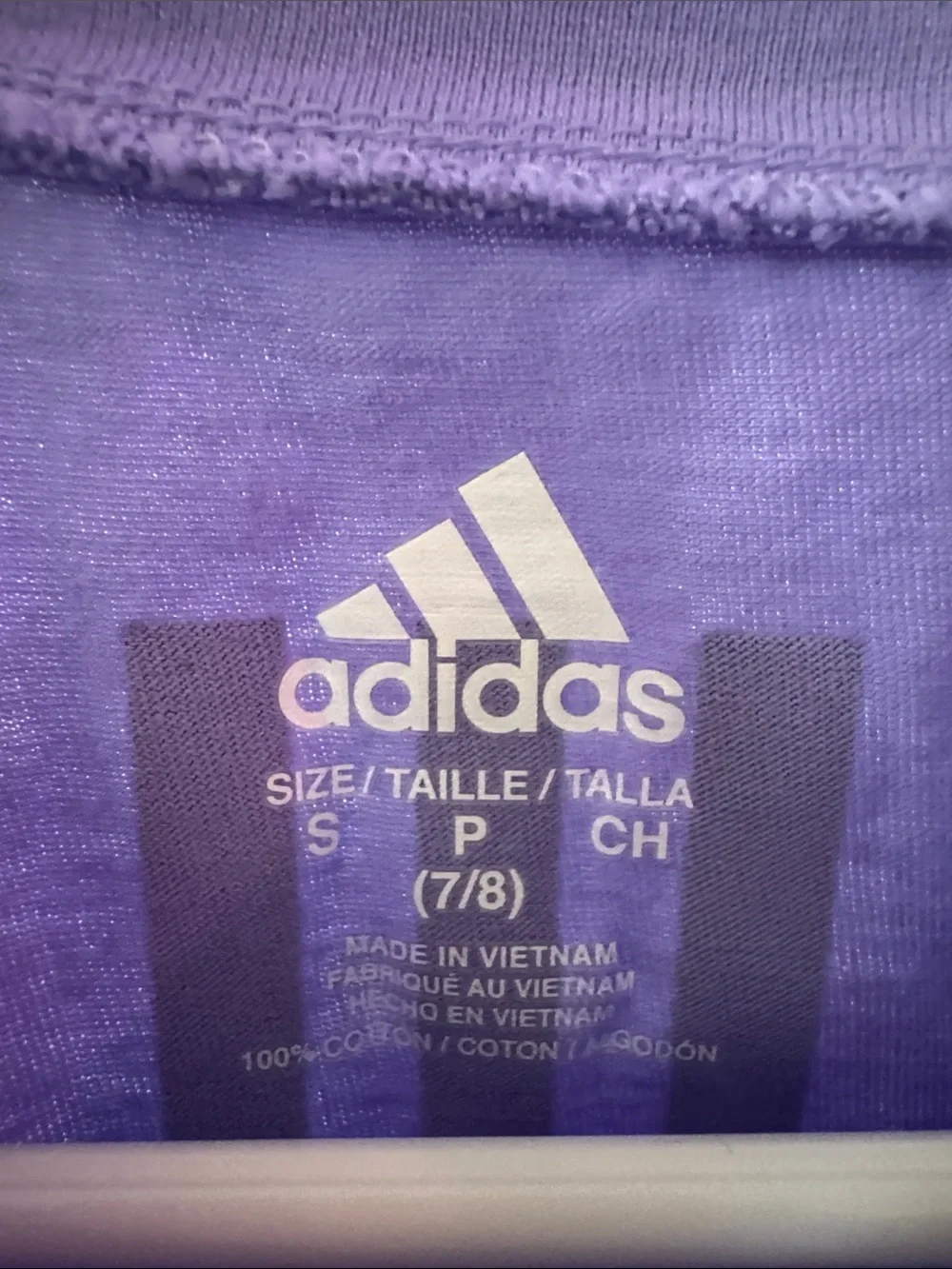 adidas Lilac Athletic Tank Top with White Logo 34.T